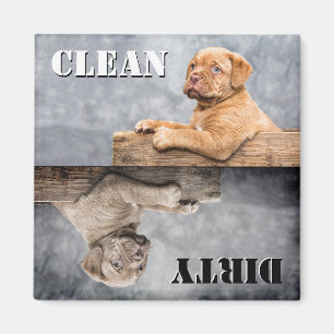 Clean Dirty Puppy Dishwasmachine Magnet