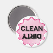 CLEAN DIRTY - roze Magneet (Voorkant / Achterkant)
