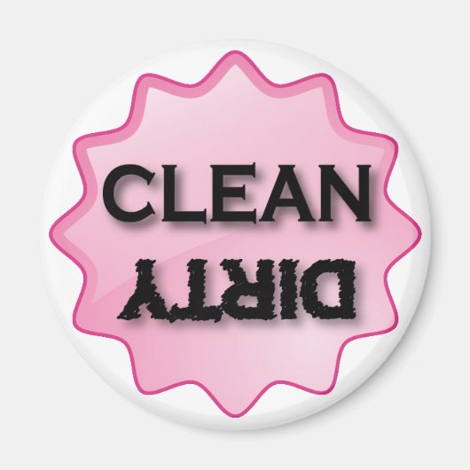 CLEAN DIRTY - roze Magneet (Voorkant)