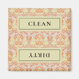 CLEAN DIRTY Sinaasappel Bloemen Afwasmachine Magneet