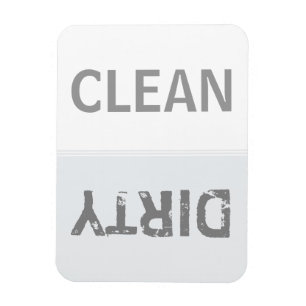 Clean Dirty Sneeuwwitwasmachine Magneet