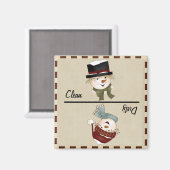 Clean/Dirty Snowmen Magnet (Voorkant / Achterkant)