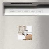 Clean Dirty Terracotta Boho Tropische wasmachine Magneet (Insitu (Vaatwasser))
