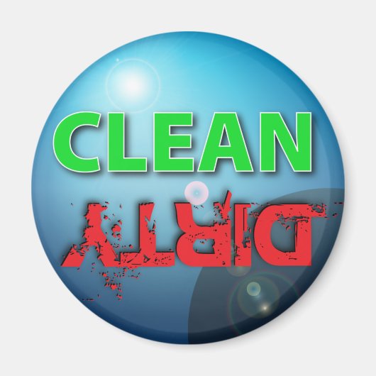 Clean-Dirty vaatwasser magneet (Voorkant)