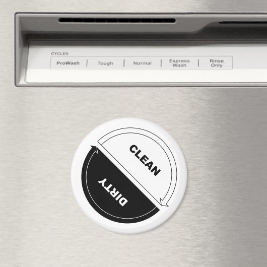 Clean-Dirty vaatwasser magneet (op wit) (Insitu (Vaatwasser))