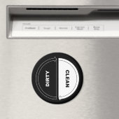 Clean-Dirty vaatwasser magneet (op zwart) (Insitu (Vaatwasser))