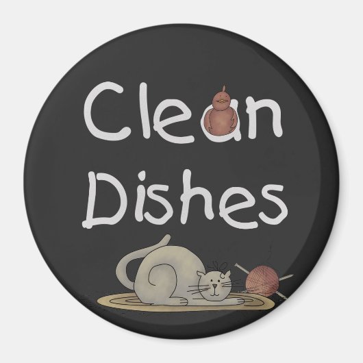 Clean Dishes Country Kat Magnet (Voorkant)