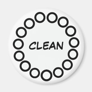 "CLEAN" Dishwasmachine Magnet ("DIRTY" afzonderlij