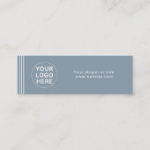 Clean Dusty Blue Drink Voucher Business Logo Mini Visitekaartje (Achterkant)