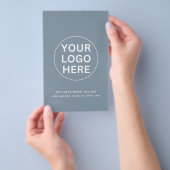 Clean Dusty Blue l Business Logo Marketing Flyer (Hand)