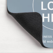 Clean Dusty Blue l Professional Business Logo Muismat (Hoek)