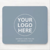 Clean Dusty Blue l Professional Business Logo Muismat (Voorkant)