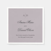 Clean Dusty Lila Classic Wedding Servet (Voorkant)