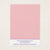 Clean Eenvoudig Roze Ketting Oorbel Display Kaart (Achterkant)