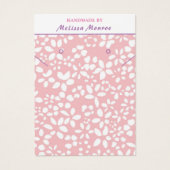 Clean Eenvoudig Roze Ketting Oorbel Display Kaart (Voorkant)