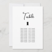 Clean Eenvoudige Trouwtafel Zitting Grafiek Kaarte Kaart (Voorkant)