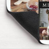 Clean Elegant Black White Family 6 Foto Collage Muismat (Hoek)