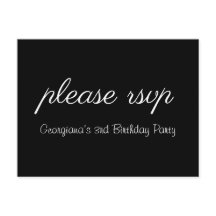 Clean & Elegant "please rsvp" Briefkaart