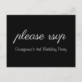 Clean & Elegant "please rsvp" Briefkaart