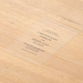 Clean Elegant Wedding Save the Date Acryl Uitnodigingen (Laagn)