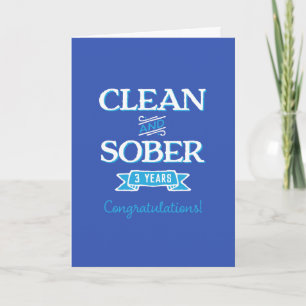 Clean en SoberSobriety Verjaardag Kaart