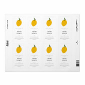 CLEAN FRESH FRUITY LEMON GEEL GREEN CANDLE ETIKET (Full Sheet)