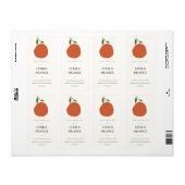 CLEAN FRESH FRUITY ORANJE CITRUS CANDLE ETIKET (Full Sheet)