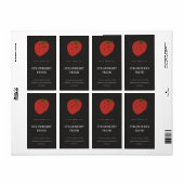 CLEAN FRESH FRUITY STRAWBERRY BLACK CANDLE LABEL (Full Sheet)