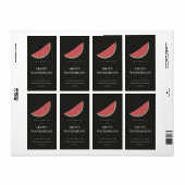 CLEAN FRESH FRUITY WATERMELON BLACK CANDLE ETIKET (Full Sheet)
