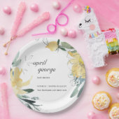 CLEAN GELLOW GROENE BABY SHOWER VAN WATECOLOOR PAPIEREN BORDJE (Feest)