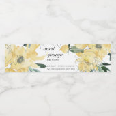 CLEAN GELLOW GROENE BABY SHOWER VAN WATECOLOOR WATERFLES ETIKET (Enkel label)