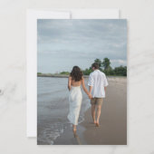 Clean Gold Classic Wedding Save The Date (Achterkant)