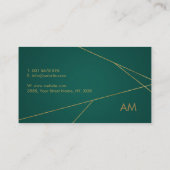 Clean Gold Geometric lines - Boekhoudkundige diens Visitekaartje (Achterkant)