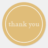 Clean Gold Hartelijk dank U klassieke sticker (Voorkant)