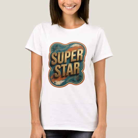 Clean Gold SUPER STAR T-shirt (Voorkant)