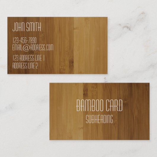 Clean Golden Bamboo Kijk Visitekaartje (Voorkant / Achterkant)
