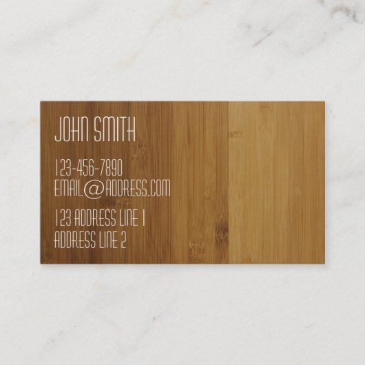 Clean Golden Bamboo Kijk Visitekaartje (Voorkant)