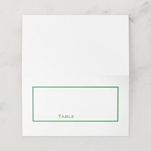 Clean Green and White Place kaart Plaatskaartje (Buitenkant ongevouwen)