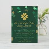 Clean Green Simple Bokeh St Patricks Day Kaart (Staand voorkant)