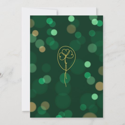 Clean Green Simple Bokeh St Patricks Day Kaart (Achterkant)