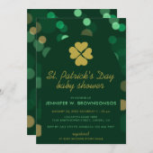Clean Green Simple Bokeh St Patricks Day Kaart (Voorkant / Achterkant)
