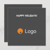 Clean Grey Corporate QR Code Feestdagenkaart (Voorkant / Achterkant)