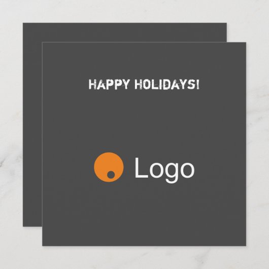 Clean Grey Corporate QR Code Feestdagenkaart (Voorkant / Achterkant)