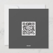 Clean Grey Corporate QR Code Feestdagenkaart (Achterkant)