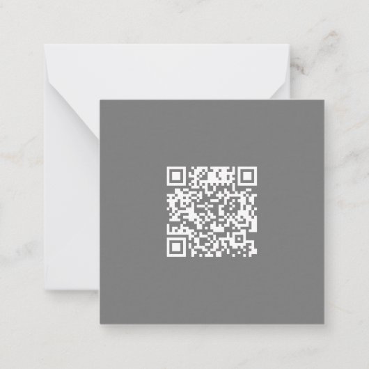 Clean Grey Corporate QR Code Notitiekaartje (Achterkant)