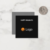 Clean Grey Corporate QR Code Notitiekaartje (Voorkant / Achterkant in situ)