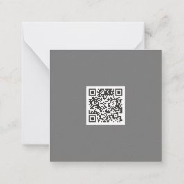 Clean Grey Corporate QR Code Notitiekaartje