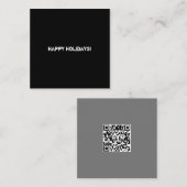 Clean Grey Corporate QR Code Notitiekaartje (Voorkant / Achterkant)