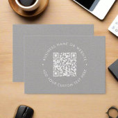 Clean Grey QR Code l Social Media Minimalist Visitekaartje