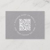 Clean Grey QR Code l Social Media Minimalist Visitekaartje (Voorkant)